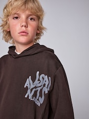 smALLSAINTS Dark Brown Orlando Oversized Hoddie and Jogger Set - Image 8 of 16
