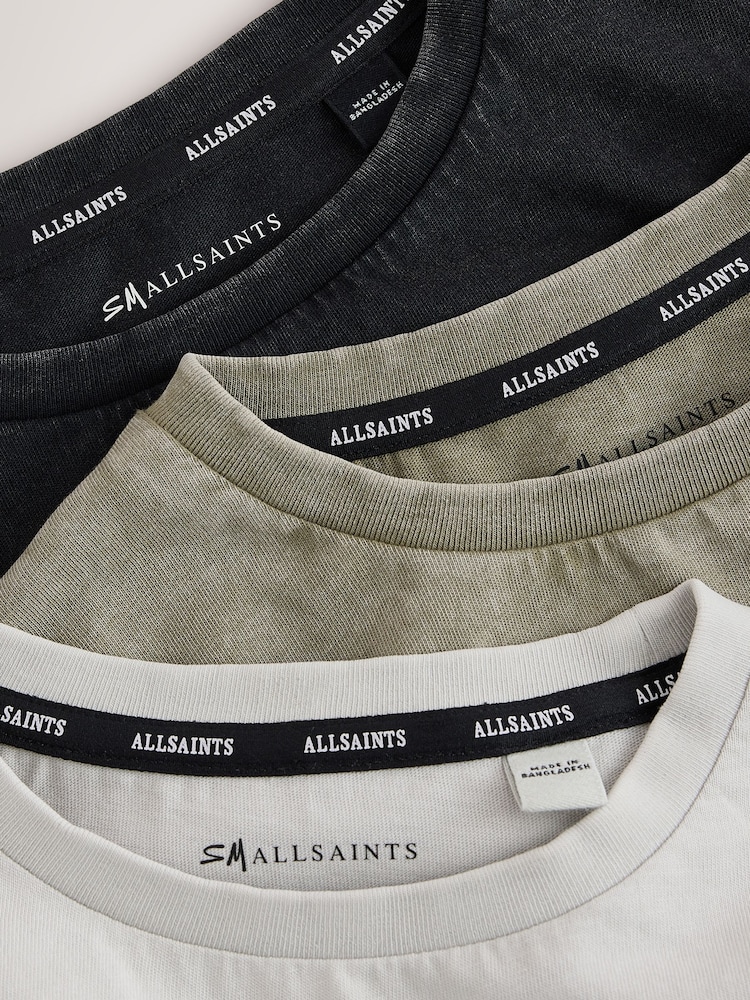 Washed Grey/Black - smALLSAINTS Logo Ronde hals Relaxed T-shirts 3 Pack - Afbeelding 8 van 8 Washed Grey/Black - smALLSAINTS Logo Ronde hals Relaxed T-shirts 3 Pack - Afbeelding 8 van 8