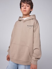 smALLSAINTS Light Brown Oversized Underground Pullover Hoodie - Image 1 of 9