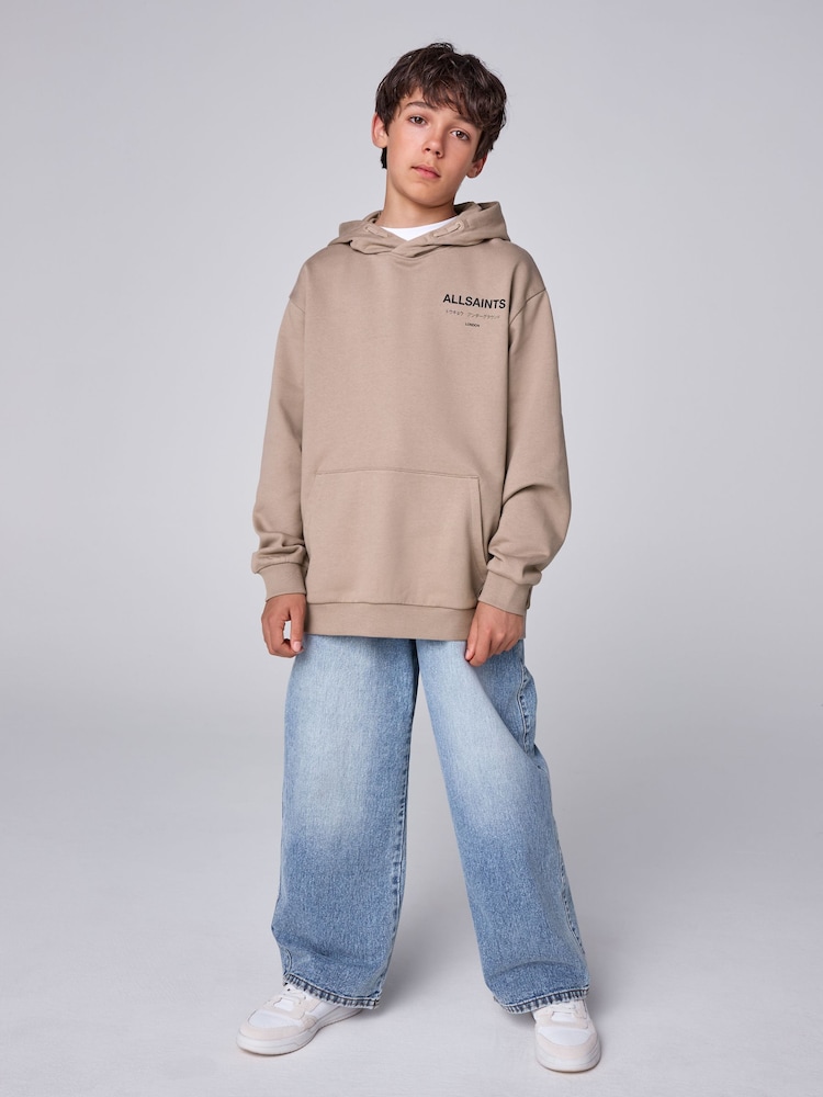 smALLSAINTS Light Brown Oversized Underground Pullover Hoodie - Image 2 of 9