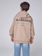 smALLSAINTS Light Brown Oversized Underground Pullover Hoodie - Image 3 of 9