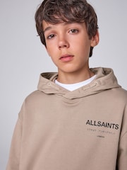 smALLSAINTS Light Brown Oversized Underground Pullover Hoodie - Image 4 of 9