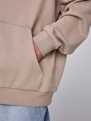 smALLSAINTS Light Brown Oversized Underground Pullover Hoodie - Image 5 of 9