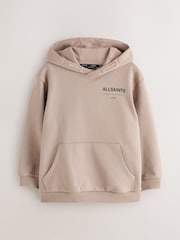 smALLSAINTS Light Brown Oversized Underground Pullover Hoodie - Image 6 of 9