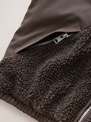smALLSAINTS Brown Underground Fleece Jacket - Image 10 of 12