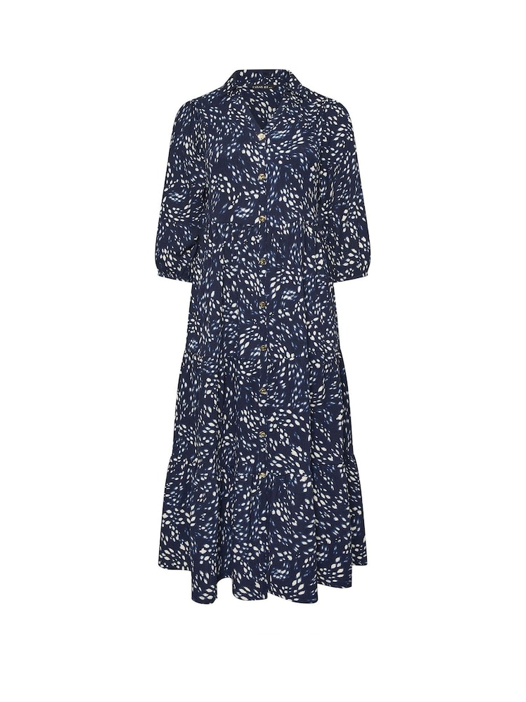 Evans Blue Tiered Dress - Image 5 of 5