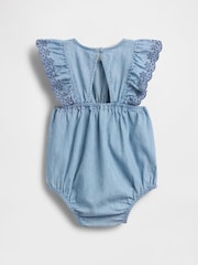 Gap Blue Eyelet Denim One-Piece (0-24mths) - Image 2 of 3