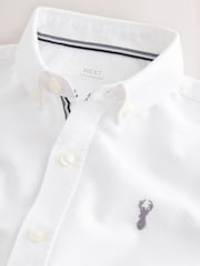 White Short Sleeve Premium Oxford Shirt (3-17yrs) - Image 3 of 4