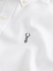 White Short Sleeve Premium Oxford Shirt (3-17yrs) - Image 4 of 4