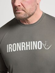 BadRhino Big & Tall Grey Ironrhino Long Sleeve Text Logo T-Shirt - Image 4 of 6