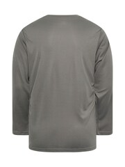 BadRhino Big & Tall Grey Ironrhino Long Sleeve Text Logo T-Shirt - Image 6 of 6