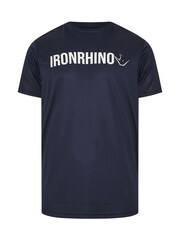 BadRhino Big & Tall Blue Ironrhino Short Sleeve Text Logo T-Shirt - Image 5 of 6