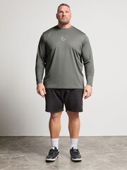 BadRhino Big & Tall Grey Ironrhino Long Sleeve Logo T-Shirt - Image 2 of 6