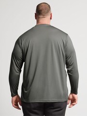 BadRhino Big & Tall Grey Ironrhino Long Sleeve Logo T-Shirt - Image 3 of 6