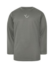 BadRhino Big & Tall Grey Ironrhino Long Sleeve Logo T-Shirt - Image 5 of 6
