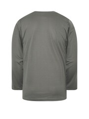 BadRhino Big & Tall Grey Ironrhino Long Sleeve Logo T-Shirt - Image 6 of 6