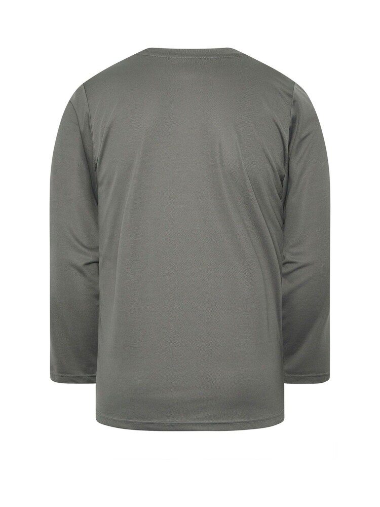 BadRhino Big & Tall Grey Ironrhino Long Sleeve Logo T-Shirt - Image 6 of 6
