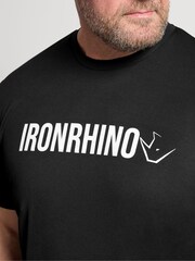 BadRhino Big & Tall Black Ironrhino Short Sleeve Text Logo T-Shirt - Image 4 of 5