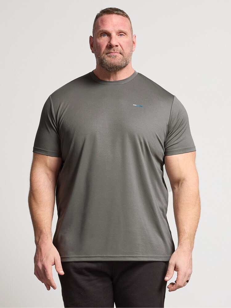 BadRhino Big & Tall Light Grey Logo T-Shirt - Image 1 of 4