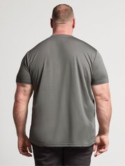 BadRhino Big & Tall Light Grey Logo T-Shirt - Image 3 of 4