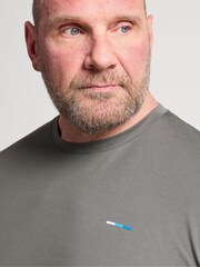 BadRhino Big & Tall Light Grey Logo T-Shirt - Image 4 of 4