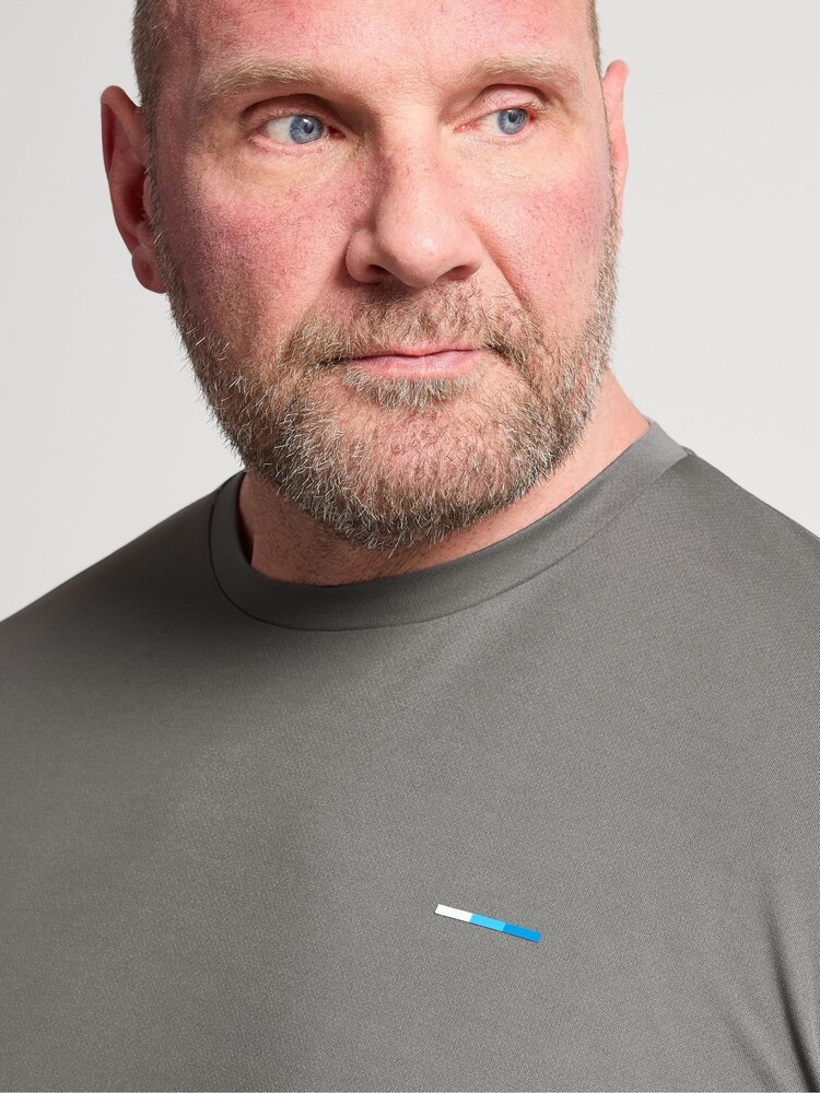 BadRhino Big & Tall Light Grey Logo T-Shirt - Image 4 of 4