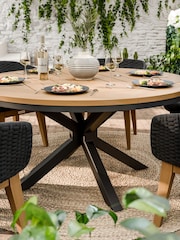 Royalcraft Black Tuscany Garden Set With 6 Elba Dining Chairs - Image 2 of 6