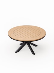 Royalcraft Black Tuscany Garden Set With 6 Elba Dining Chairs - Image 6 of 6