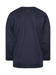 BadRhino Big & Tall Blue Ironrhino Long Sleeve Text Logo T-Shirt - Image 6 of 6