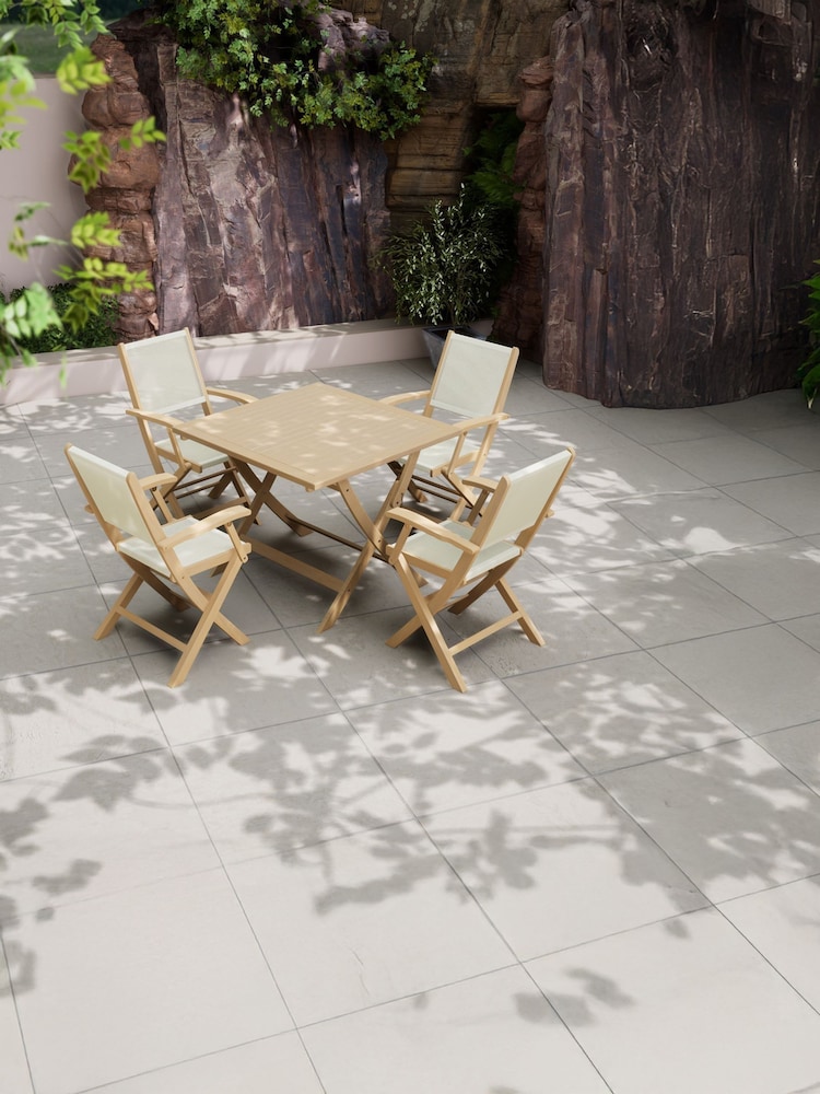 Royalcraft Set of 2 Natural London Garden Bistro Rope Folding Armchairs - Image 2 of 6 Royalcraft Set of 2 Natural London Garden Bistro Rope Folding Armchairs - Image 2 of 6