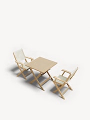 Royalcraft Set of 2 Natural London Garden Bistro Rope Folding Armchairs - Image 4 of 6