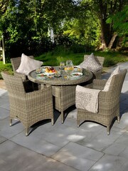 Royalcraft Beige Wentworth 4 Seater Garden Dining Set - Image 1 of 4