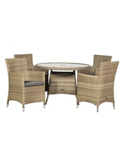 Royalcraft Beige Wentworth 4 Seater Garden Dining Set - Image 3 of 4