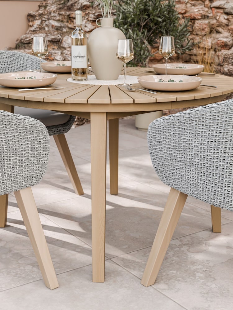 Royalcraft Natural Natural ROMA Garden Terrazzo and Sol Chairs - Image 2 of 6