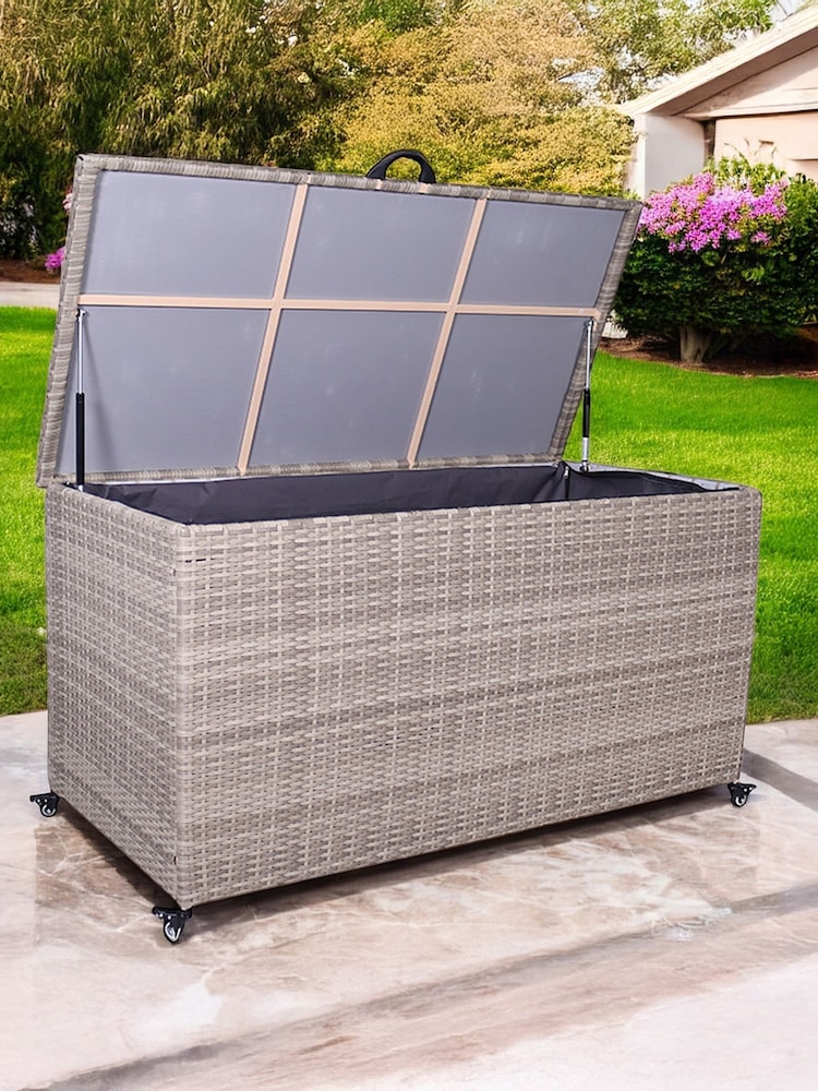 Royalcraft Natural Weave Garden Cushion Storage Box 645L - Image 1 of 6 Royalcraft Natural Weave Garden Cushion Storage Box 645L - Image 1 of 6