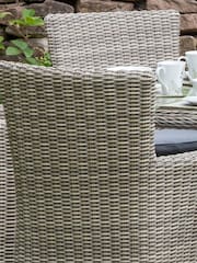 Royalcraft Beige Wentworth 6 Seater Garden Round Dining Set - Image 4 of 6