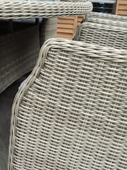 Royalcraft Beige Wentworth 6 Seater Ellipse Highback Dining Set - Image 3 of 5