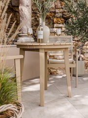Royalcraft Natural Roma Garden Bistro Table With 2 Rope Stacking Chairs - Image 2 of 6