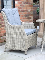 Royalcraft Beige Wentworth 2 Seater Garden Highback Bistro Set - Image 2 of 6
