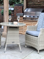 Royalcraft Beige Wentworth 2 Seater Garden Highback Bistro Set - Image 3 of 6