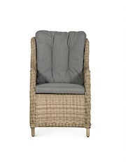Royalcraft Beige Wentworth 2 Seater Garden Highback Bistro Set - Image 5 of 6