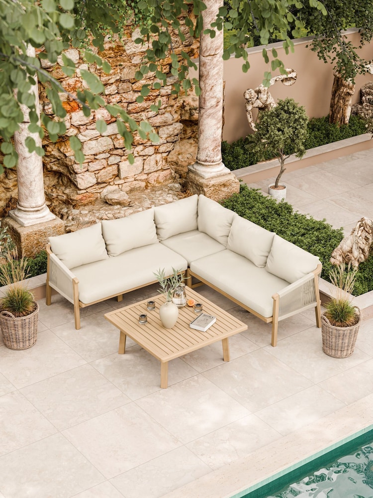 Royalcraft Natural Roma Garden Corner Lounge Set - Image 2 of 6 Royalcraft Natural Roma Garden Corner Lounge Set - Image 2 of 6