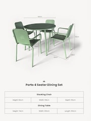 Royalcraft Olive Porto 4 Seater Garden Dining Champagne - Image 4 of 5