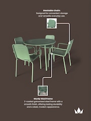 Royalcraft Olive Porto 4 Seater Garden Dining Champagne - Image 5 of 5