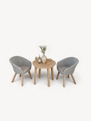 Royalcraft Natural Roma Garden Bistro Table With 2 Sol Chairs - Image 4 of 6