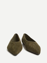 أخضر - Linzi Direct Point Toe Flat Ballet Pumps - صورة 5 من 5