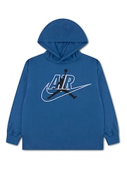 Jordan Blue Jumpman Air Hooded Long Sleeve Hoodie - Image 1 of 3