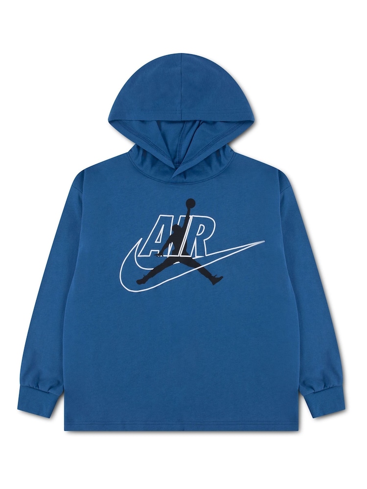 Jordan Blue Jumpman Air Hooded Long Sleeve Hoodie - Image 1 of 3