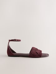 Burgundy Red Forever Comfort® Weave Strap Sandal - Image 5 of 8