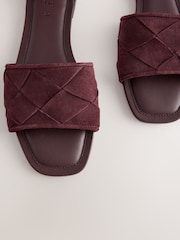 Burgundy Red Forever Comfort® Weave Strap Sandal - Image 7 of 8